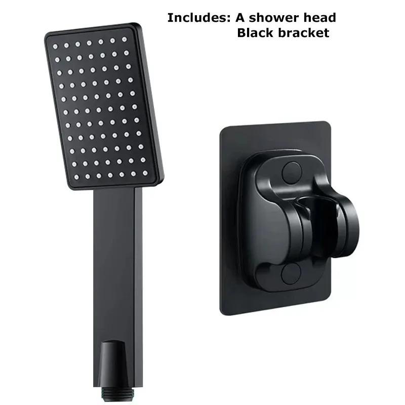 Square Shower Head With Enlarged Water Outlet Shower Bathroom Thickened Super Pressurized and Shatter-resistant Shower Head Set