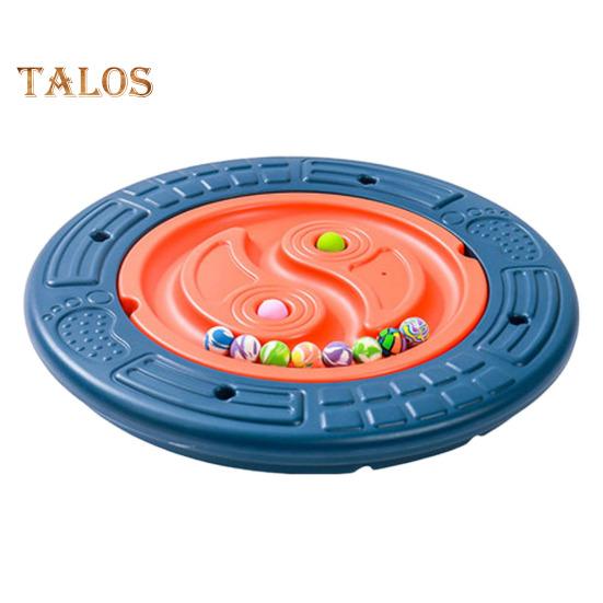 

Балансировочная доска с 5 шариками, колесами и ручкой, прочная портативная качающаяся доска-лабиринт для обучения сенсорному равновесию для малышей, качалка, игрушка для детской физиотерапии A синий