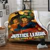 1pc Superheroes Justice Flannel Throw Blanket Lightweight Soft Warm All Season Blanket for Sofa, Bed, Travel,L1028114