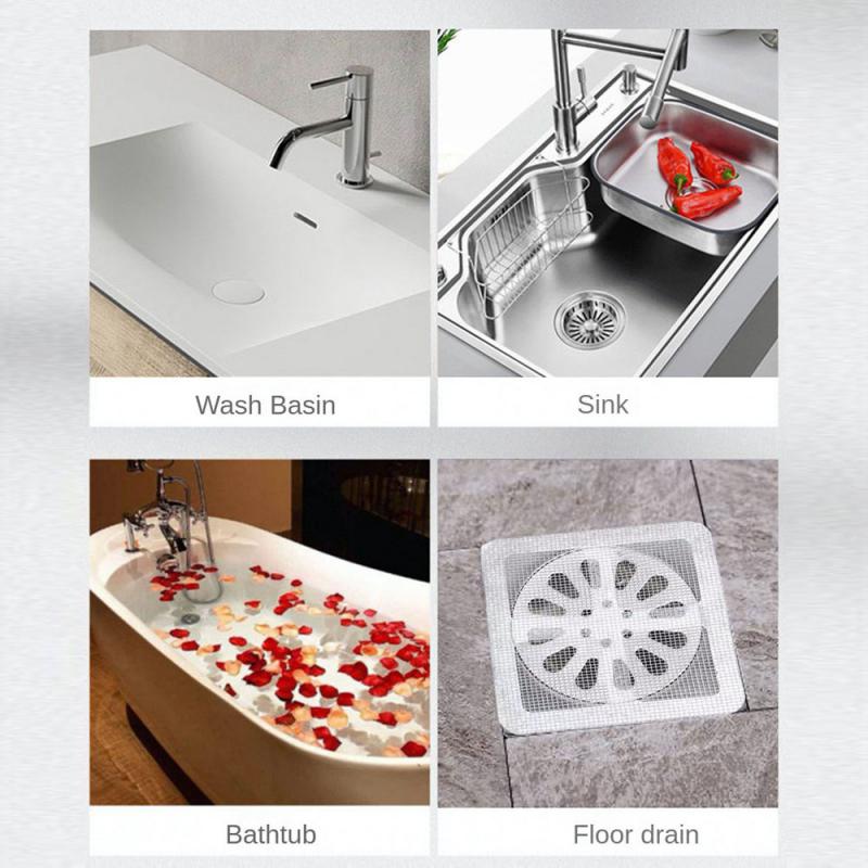 Anti-blocking Filter Screen Disposable Floor Drain Paste Hair Filter Stickers Kitchen Bathroom Stopper Accessories