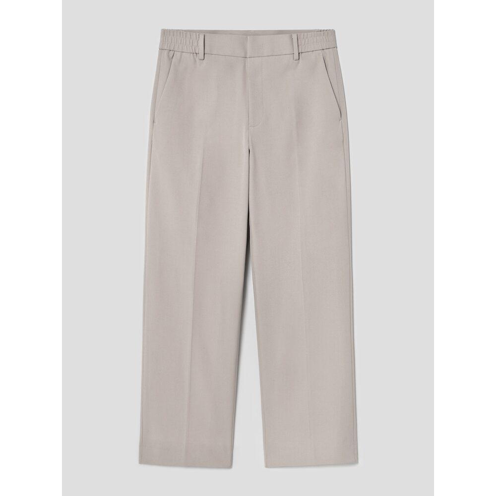 8SECONDS [4Way Steretch] Semi-Wide Elastic Waist Slacks Beige