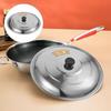 Luxshiny Stainless Steel Universal Lid for Frying Pans, Pots, Cast Iron, and Skillets, 33cm