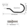 Space Saving Hooks Sturdy & Durable Bike Storage Hooks Versatile Garage Organizers 6pcs/set for Garage Wall & Ceiling