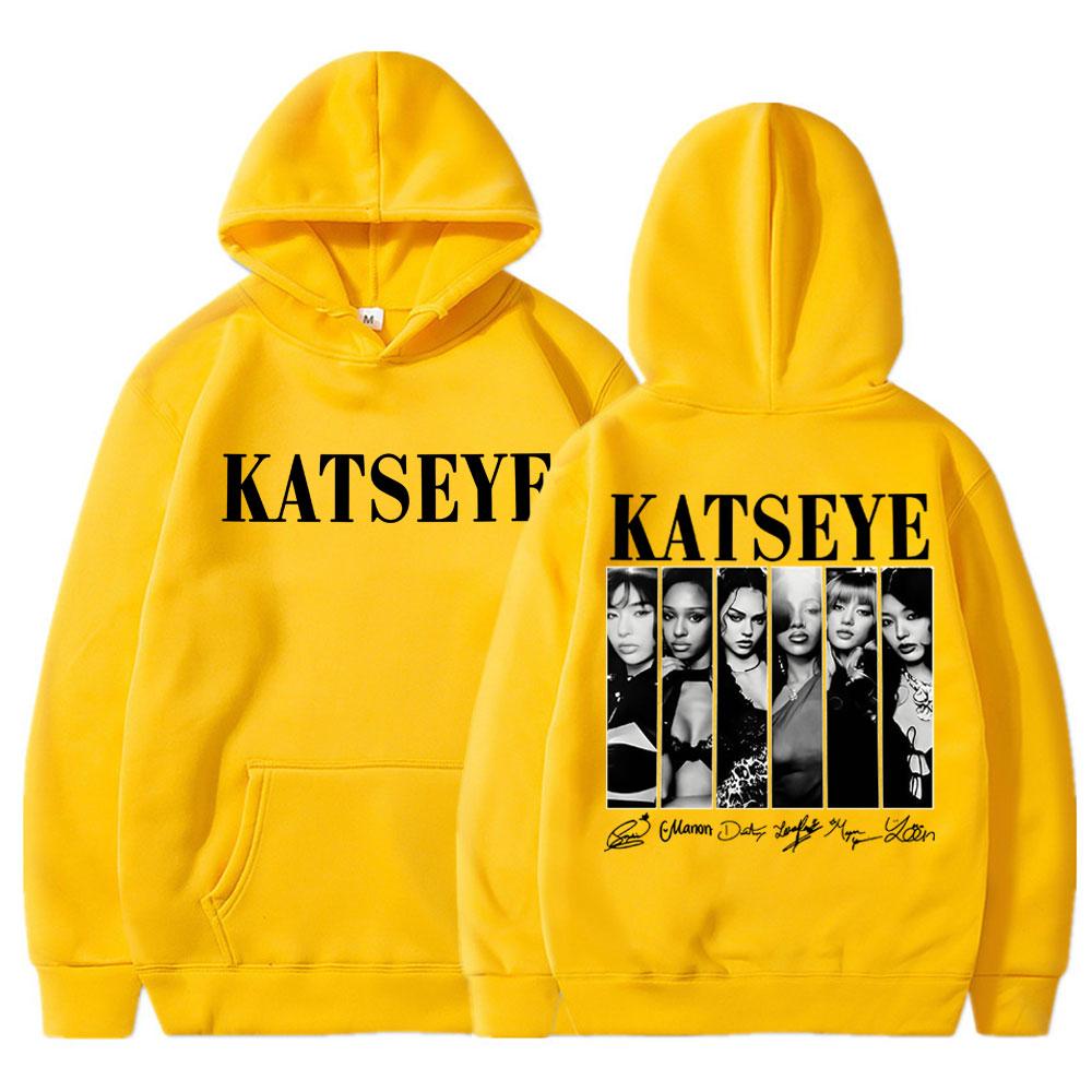 Limtkpop Katseye Print Hoodies Vintage Trendy Men Women Y2K Hoody Sweatshirt Fleece Oversiztracksuit Streetwear Fans Gifts