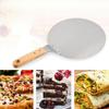 10-calowa łopata do pizzy ze stali nierdzewnej i drewnianą rączką Okrągła odporna na ciepło drewniana rączka Duża okrągła łopata Narzędzia do pieczenia ciasta