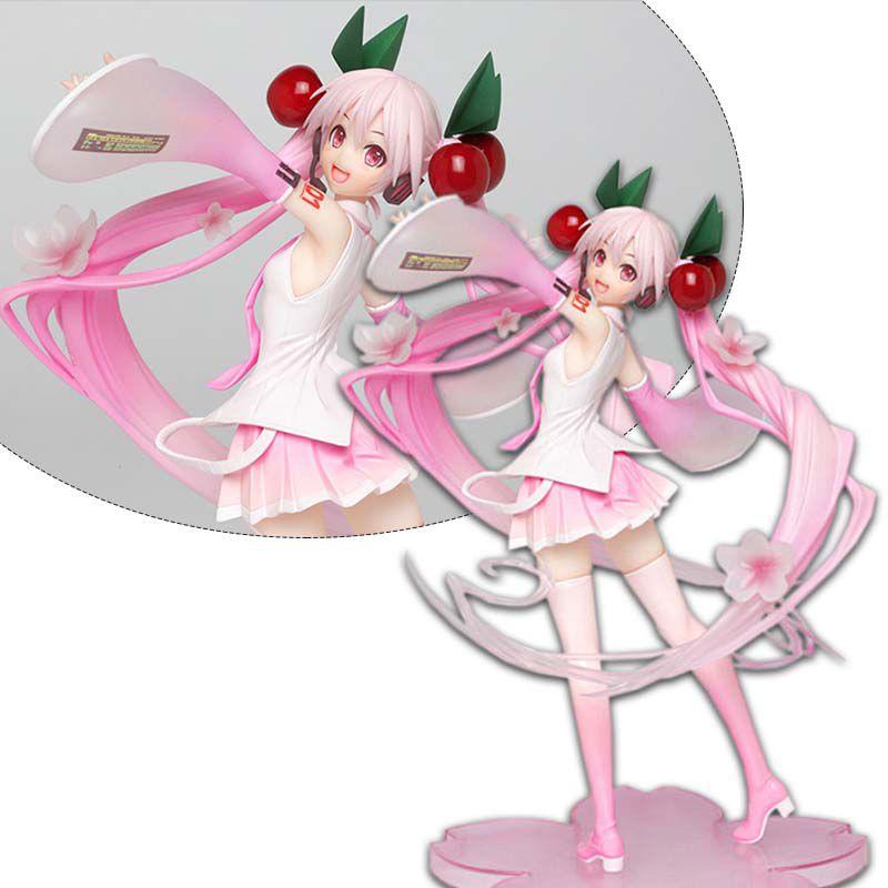 Piosenkarka Wirtualna Hatsune Miku Figurki Akcji PCV Model Dziewczyny Różowa Lalka Anime