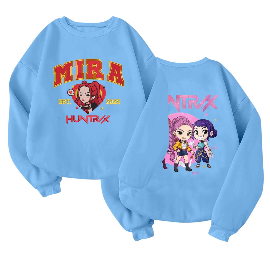 Maglione alla moda leggero a maniche lunghe con scollo rotondo e tasche, maglione stampato
