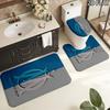 3Pcs Flannel Toilet Mat Set Mtdolympique De Marseille Bathroom Rug Bath Carpet Non Slip Home Decor