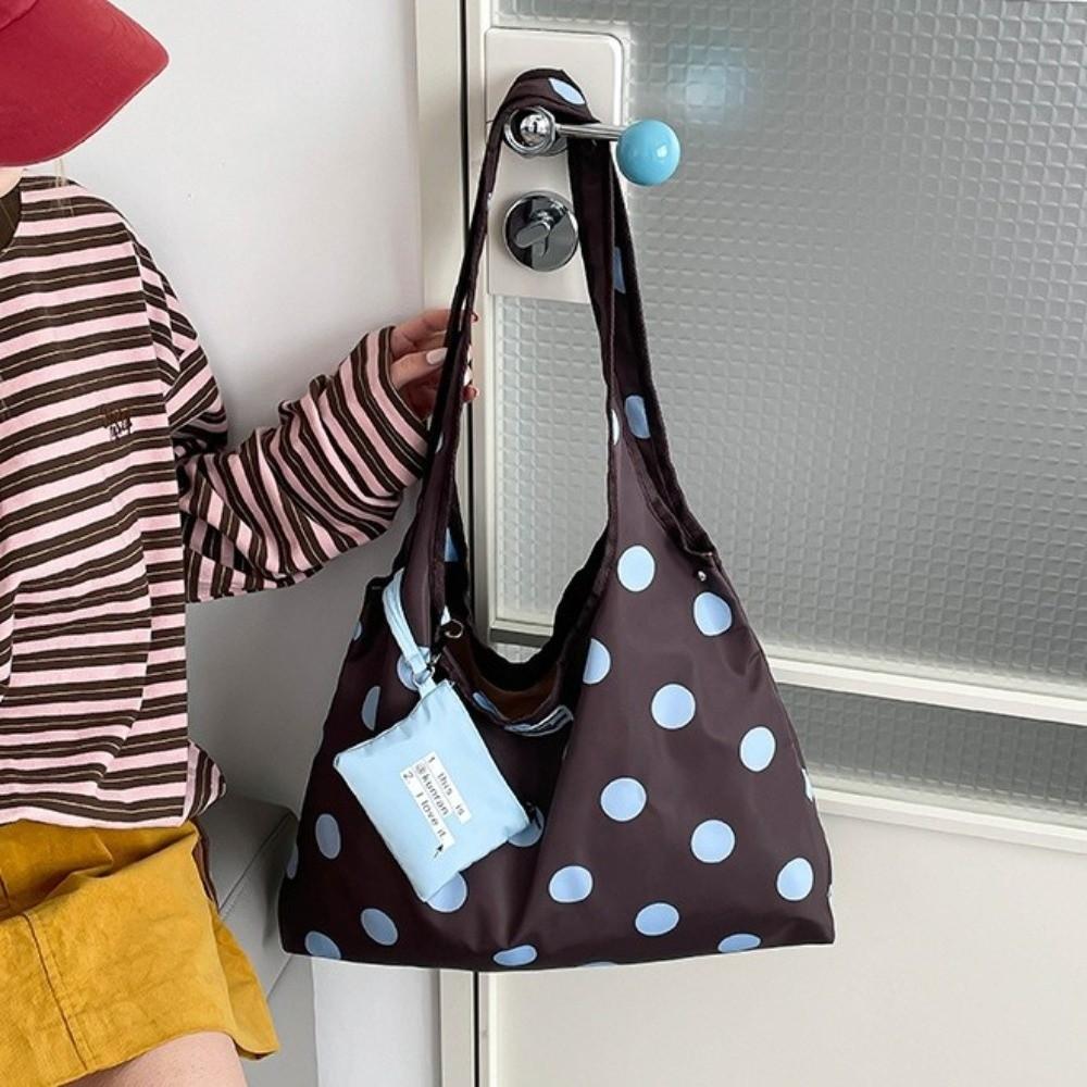Fashion Polka Dot Crossbody Bag Convenient Lace-up Shoulder Bag Daily Use