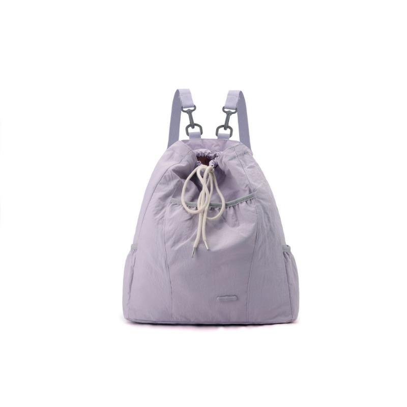 Fashion niche design women's casual backpack college wind lightweight drawstring nylon backpack