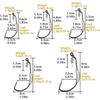 25pcs Fishing Hooks Twistlock Hooks Weighted Bass Hooks Swimbait Hooks for Soft Plastics Worm Hooks Saltwater Freshwater
