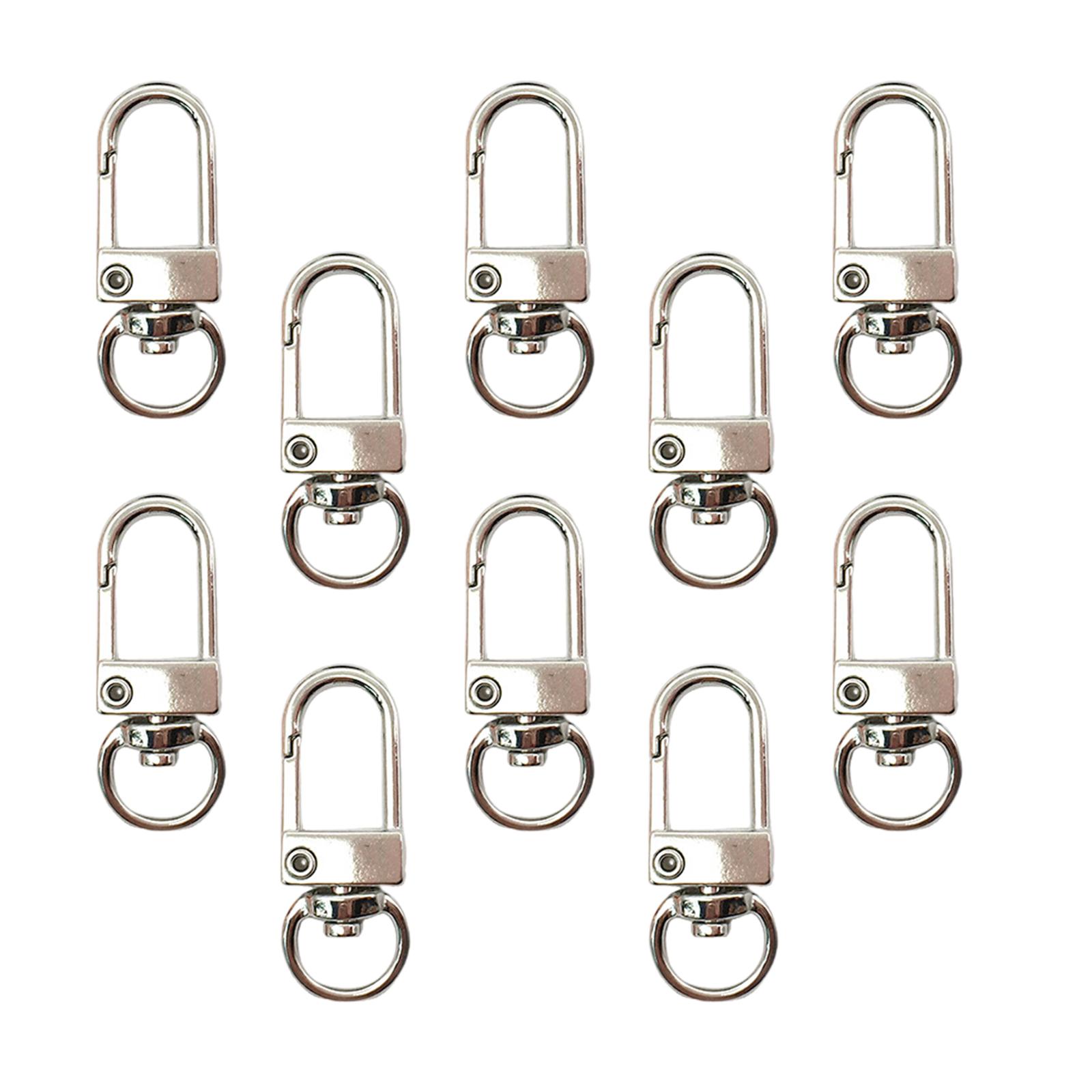 

10 Pcs Swivel Lanyards Snap Hooks Key Chain Hooks Metal Lobster Claw Clasps Keychain Clips for DIY Bag Jewelry Making білий
