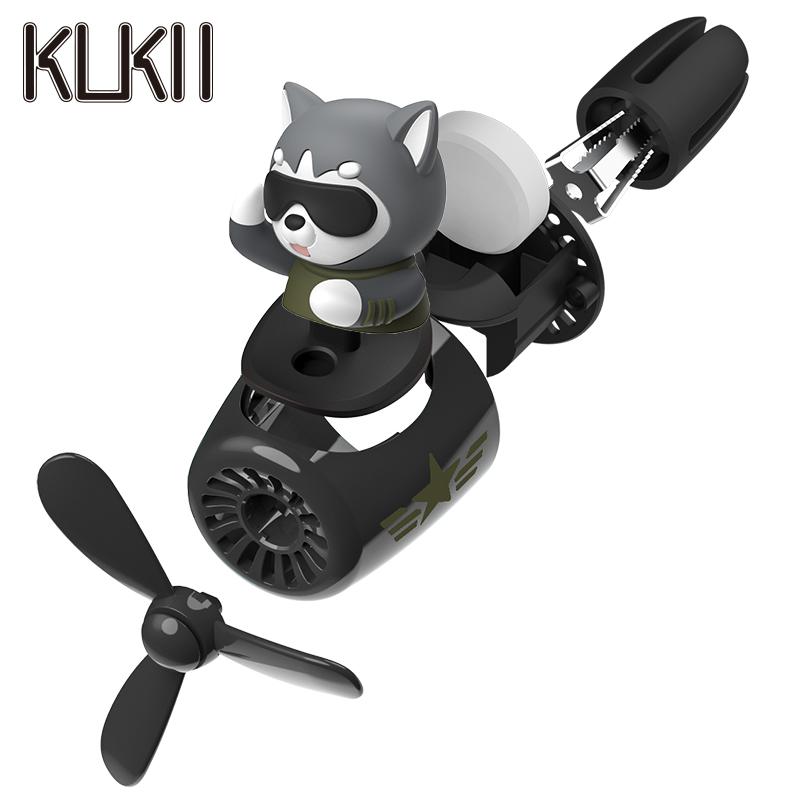 Rotating Propeller Pilot Dog Car Air Fresheners Perfume Auto Vent Clip Fragrance Diffuser Aroma Dispenser Plane Ornament Fan Fun