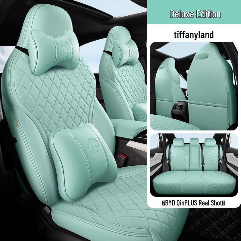 BYD Qin PLUS Sedan Leather Seat Cover: 5-Seat, All-Season, Full Coverage