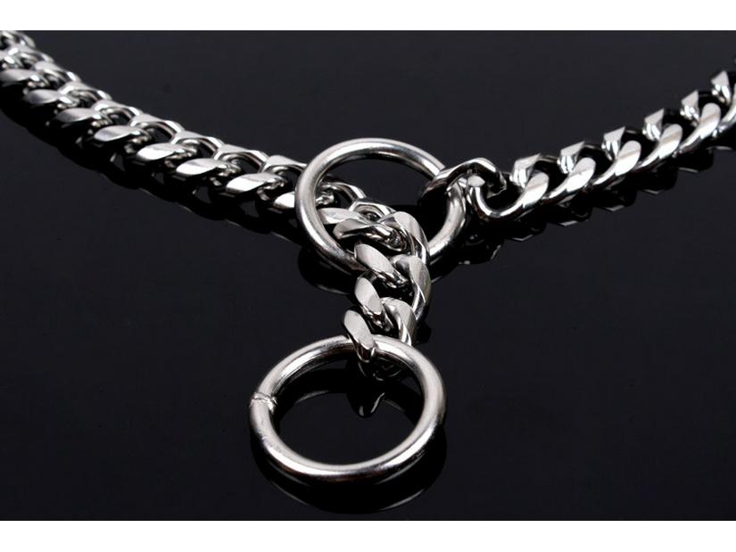 Stainless Steel Bite-Resistant Dog Training Chain Collar for Small, Medium, Large Dogs
