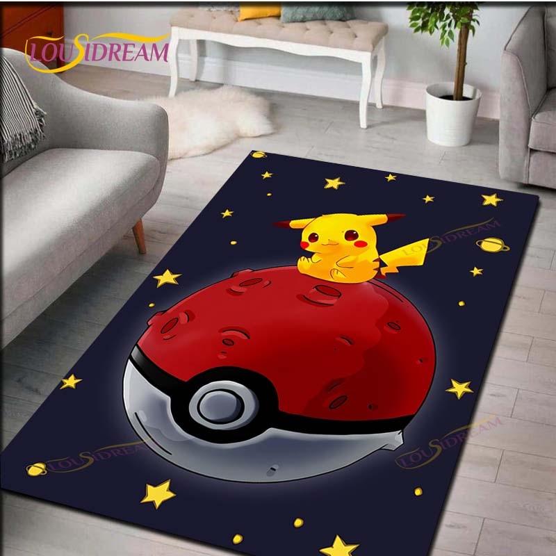 Pokemon Rug Cartoon Carpets Anime Carpet Living Room Tea Table Mats Bedroom Rug Washable Floor Mats Household Area Mat Gift