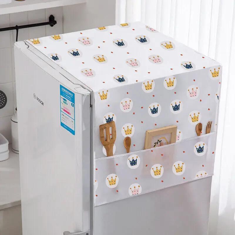 Refrigerator Dust Cover Single Door Refrigerator Top Cover PEVA Fridge Covers Household Cabinet Protection Accessories