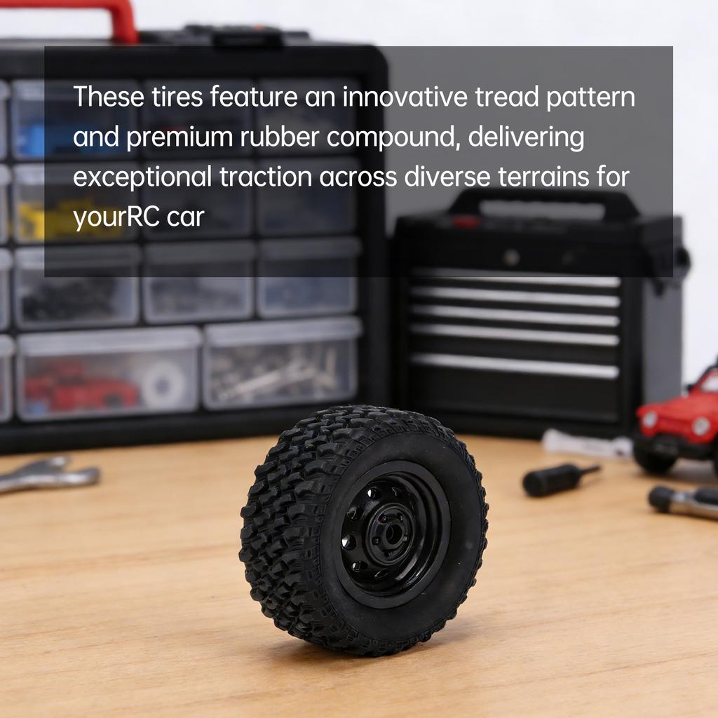 4 Upgraded Wheel Tires Replacement for MN82 LC79 1 12 Replacement for WPL 1 16 RC Car Model Parts Advanced Design with