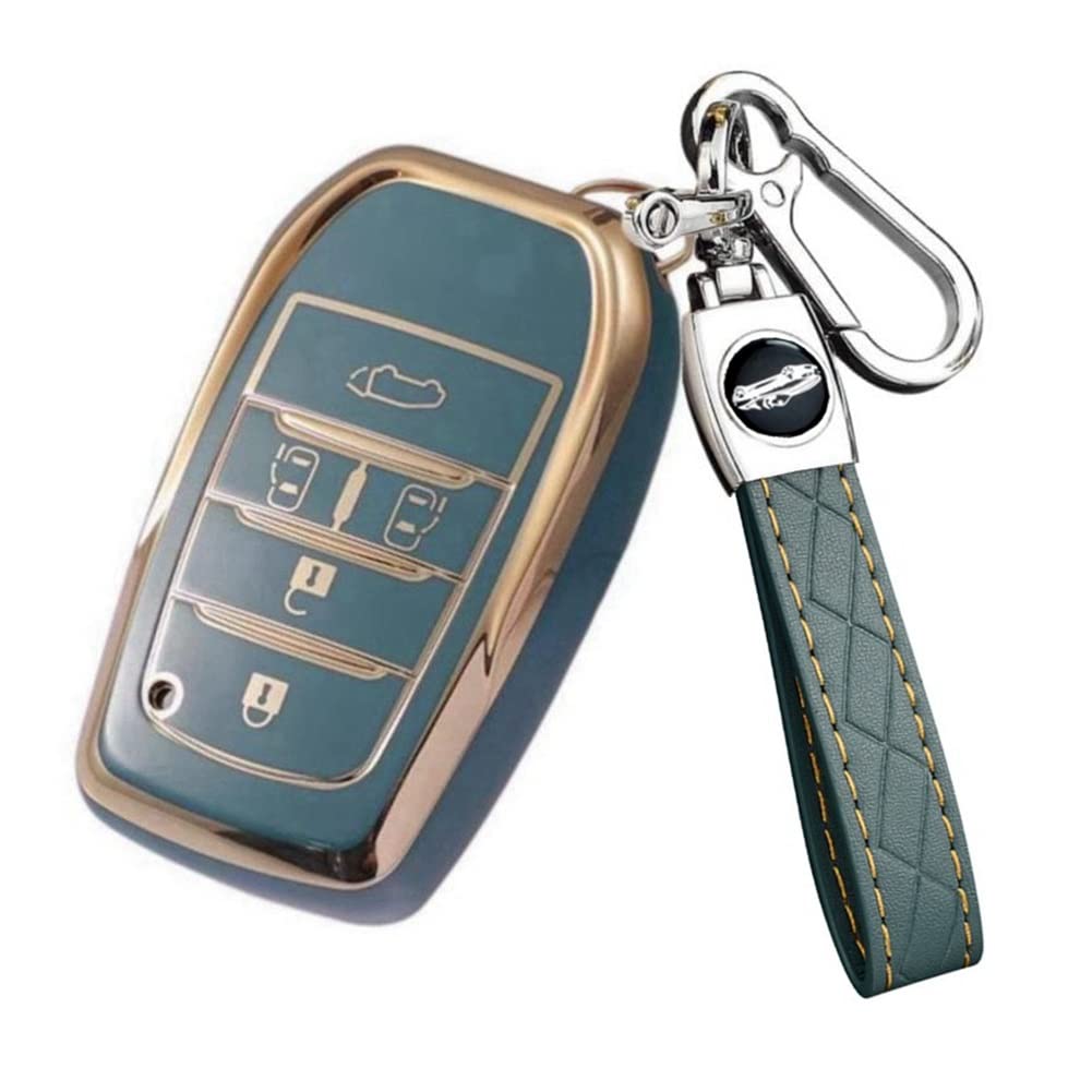 

Новый чехол для ключа Voxy 90 серии, совместимый со смарт-ключом Toyota Noah 90 серии, держатель для ключа NOAH VOXY Alphard, 5 кнопок (синий)