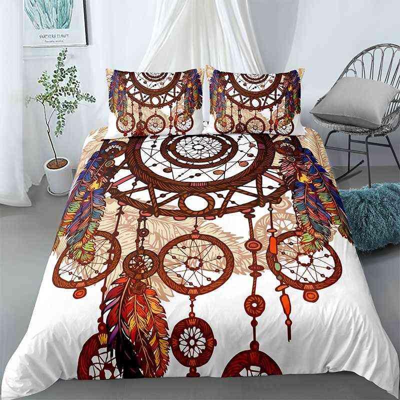 Dreamcatcher Duvet Cover Set King Size Boho Dream Catcher Bedding Set Microfiber Bohemian Style Comforter Cover For Girls Women