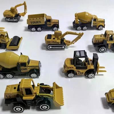 Crane Truck Car Set Parking Lot Toys Alloy Engineering Vehicle Tractor Excavator Boy Construction For Children Birthday Gift