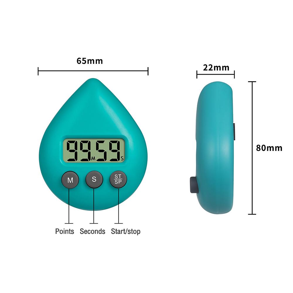 1-99 Minutes Electronic Digital Timer Loud Alarm Water Drop Shape Countdown Timer For Cooking Studying Homework Exercise Gadget
