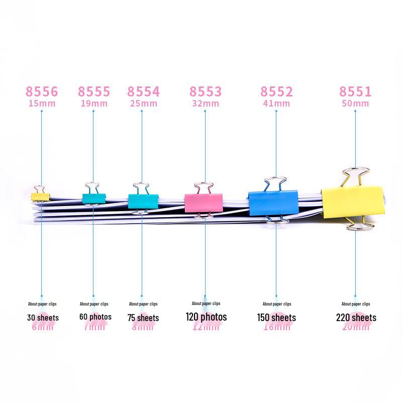 

Deli Multicolor Butterfly Clips: Assorted Sizes for Papers & Tickets Deli 8555 Clips [40 pcs/tube]