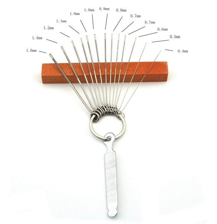 Gitarren-Sattelrillen-Schleifer und Saitenrillen-Feile - DIY Reparaturwerkzeuge.