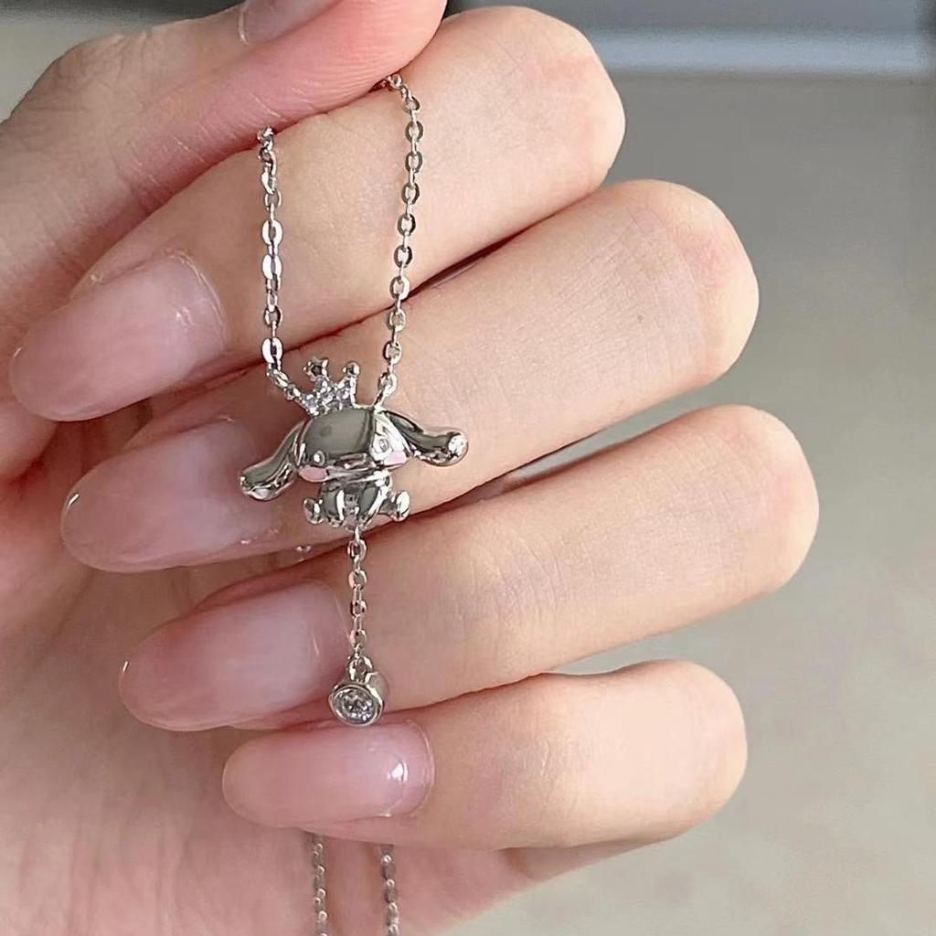 Halskette mit Quaste und Cartoon-Motiv „Yugui“ im Ins-Stil, modisch, luxuriös, Klemmverschluss, verstellbar, Geschenk für Freundinnen