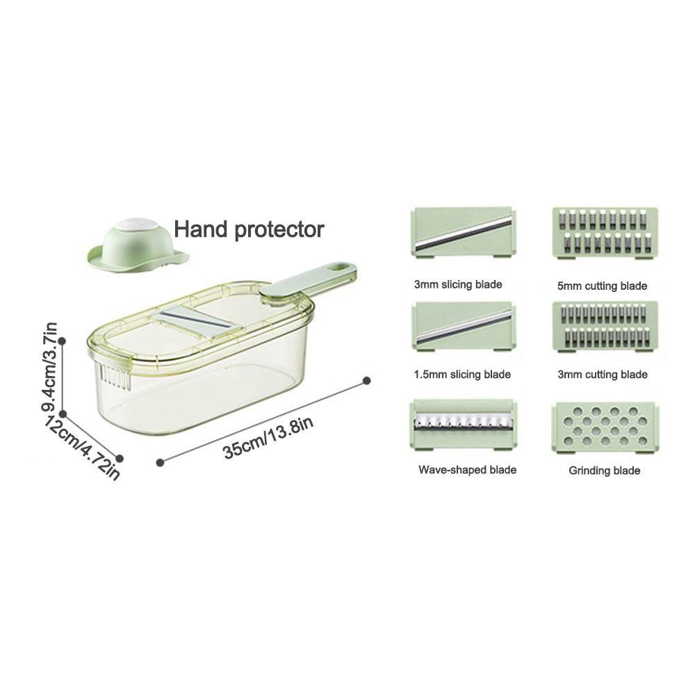 Durable 6 In 1 Vegetable Slicer Stainless Steel Multifunctional Cheese Grater Manual Potato Julienne Shredder Kitchen