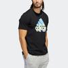 Adidas Alphabet Logo Crewneck T-Shirt Men Tops Black HE4813