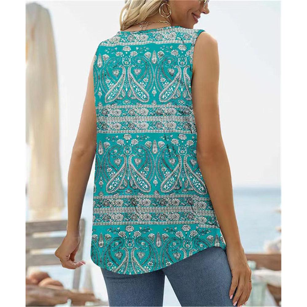 Summer Tank Tops for Women Loose Fit Pleated Square Neck Sleeveless Tops Curved Hem Flowy Tops