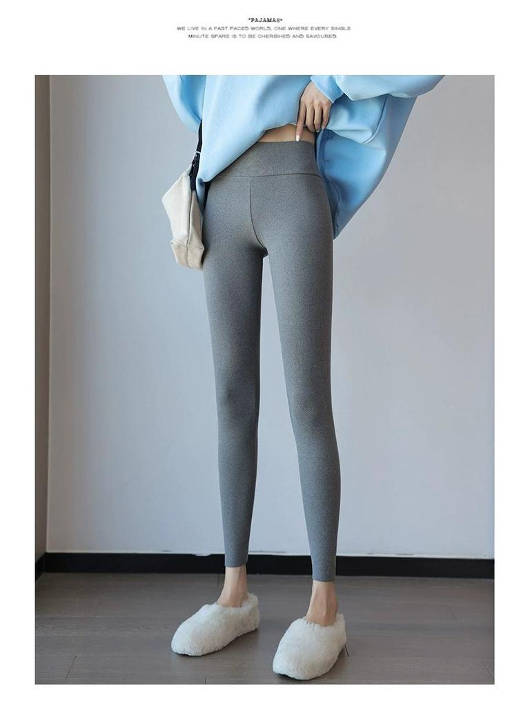 Seamless Women's Fleece Warm Cotton Yoga Pants, Base Layer, Plus & Petite Sizes, for Autumn/Winter.