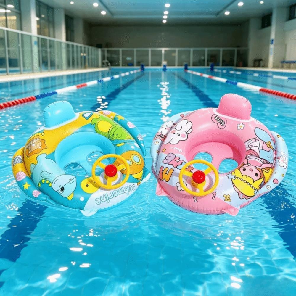 with Seat Swimming Float Cartoon Design Inflatable Swimming Ring Swimming Ring  Outdoor Pool