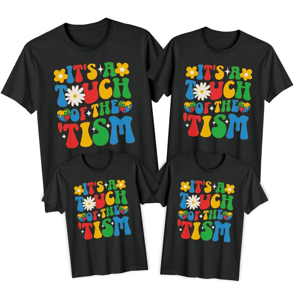 

Семья Это Прикосновение Тизма День осведомленности об аутизме Футболка Спектр #AD L