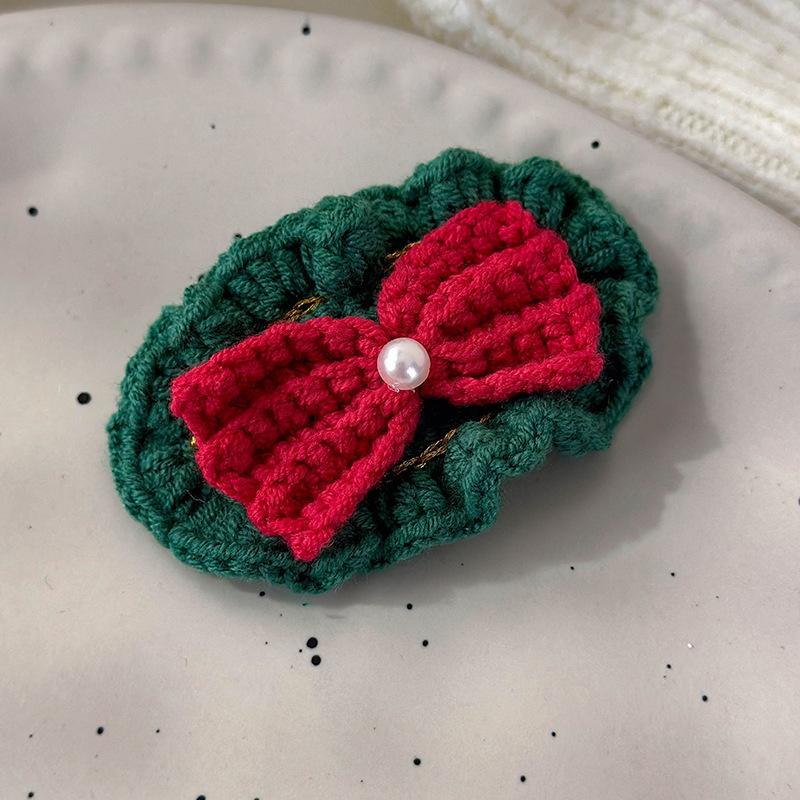 

Christmas Handmade Hair Clips Winter Wool HairPins Christmas Tree BB Clips Woman Girls Sweet Barrettes Children Cute Headdress