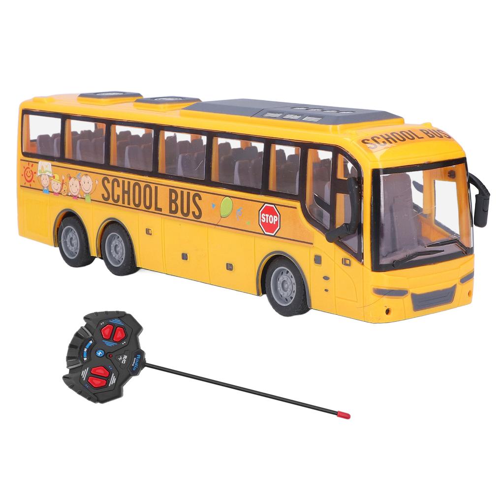 Remote Control Bus Children Simulated LED Light RC School Bus Electronic Vehicle Toy Birthday Gift