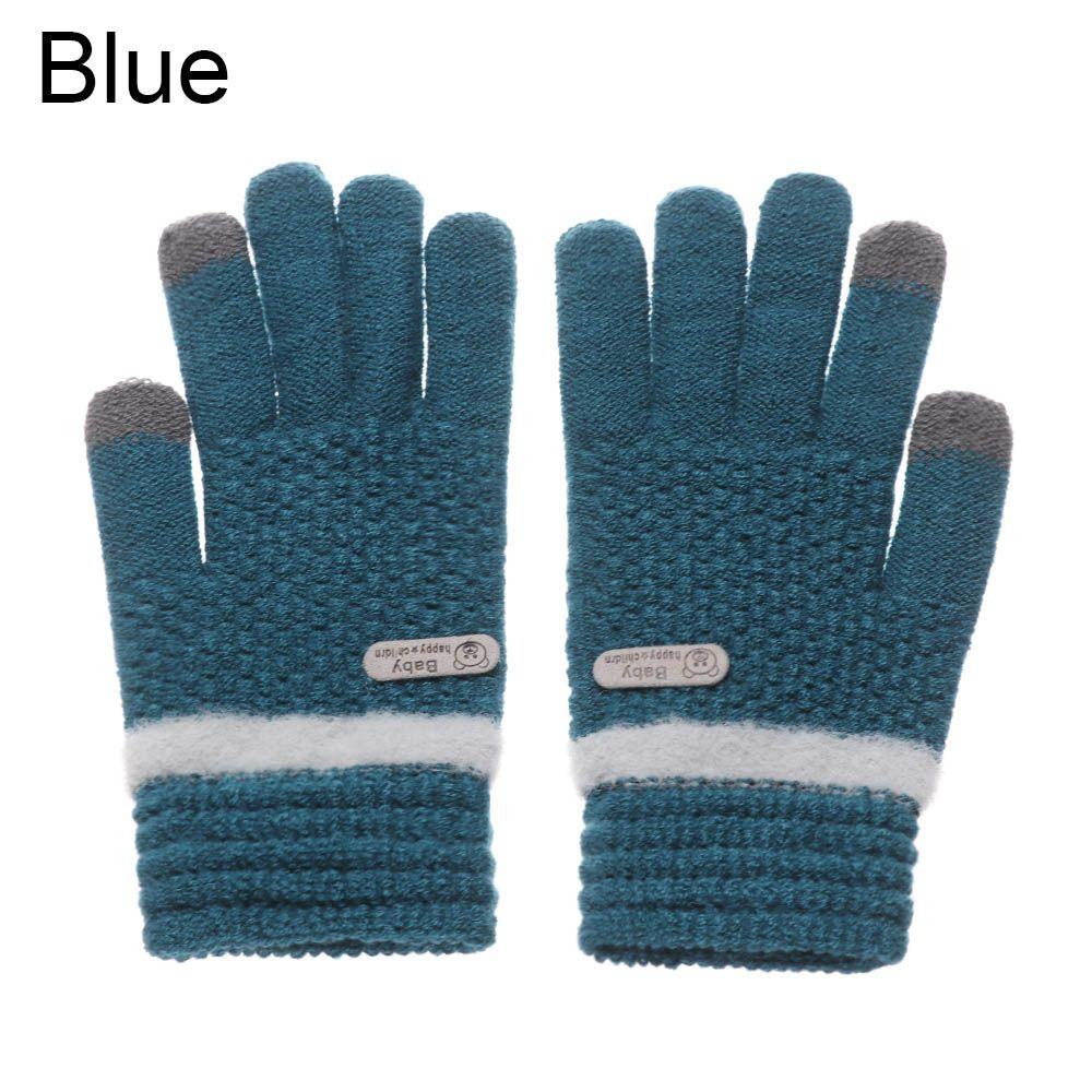 Winter Warm Stretch Outdoor Skiing Touch Screen Gloves Knitted Thicken Full Finger