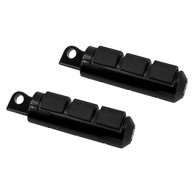 2xMotorcycle Foot Pegs Footrest Pedal Black Rubber For Harley Sportster XL 883 1200 Touring Dyna Softail Breakout Custom FLHX