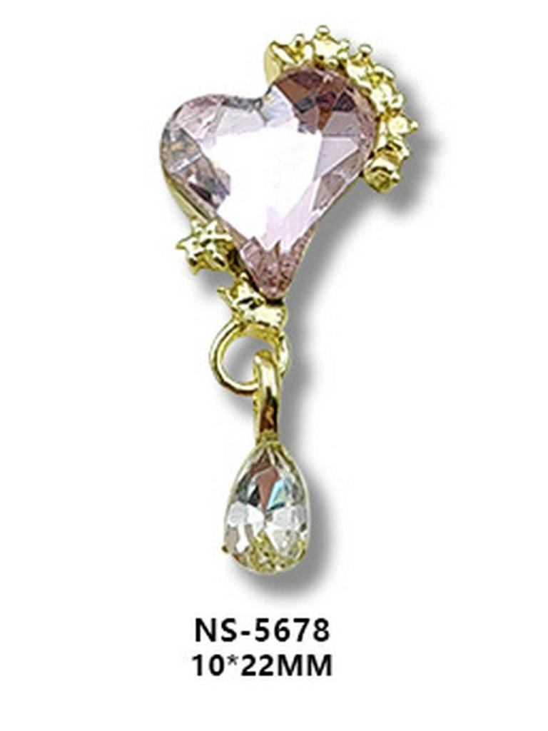 Nail Art Tassel Heart Rhinestone Pendants and Stickers