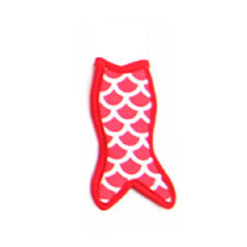 1PC Keep Cooled Icy Pole Holder Popsicle Cover Fish Tail Reusable Colorful