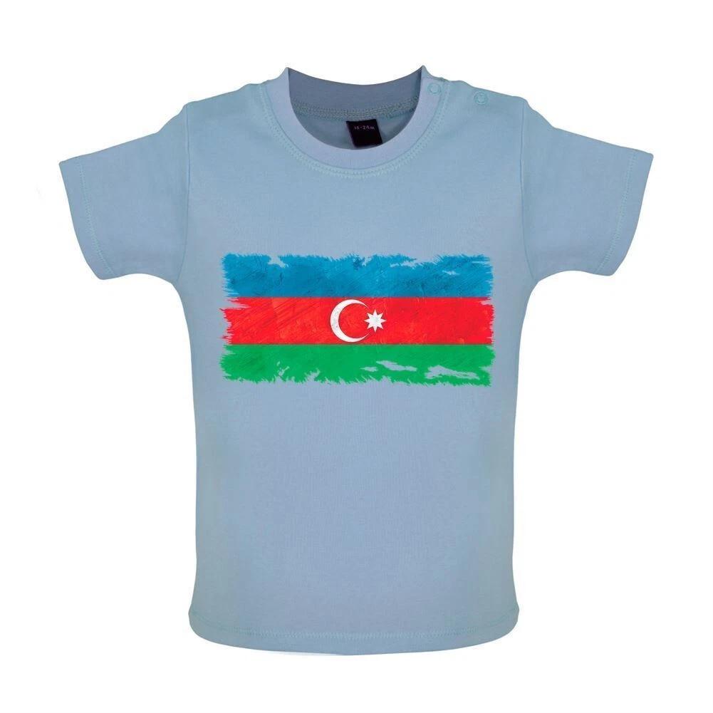 Azerbaijan Grunge Flag - Kids T-Shirt Tees Top - Azerbaijan Country Baku 160
