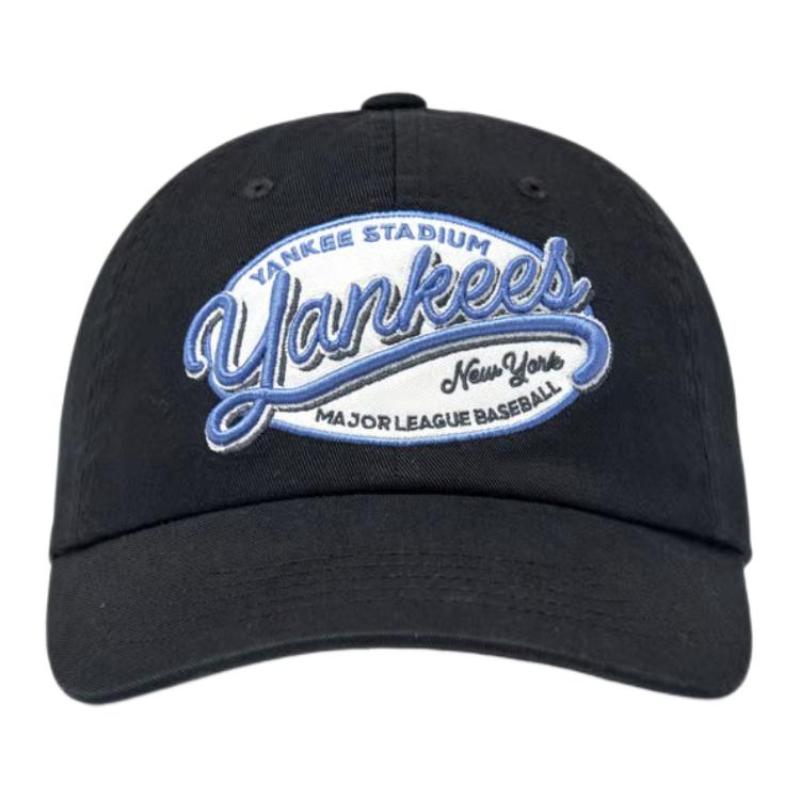 MLB Cotton Baseball Caps Unisex Black Fashion 3ACPV016N-50BKS