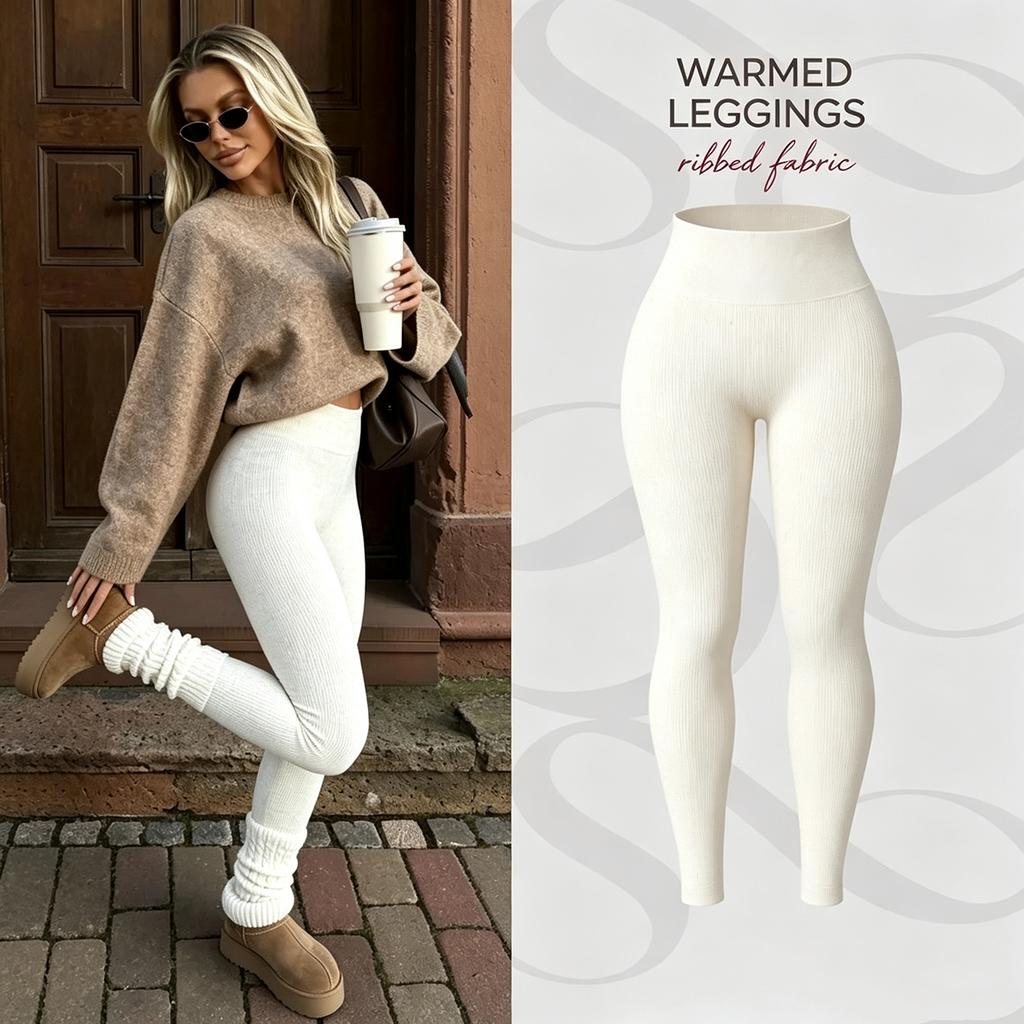 Women's Ribbed Leggings Knited Leggings Women Seamless Slim Tights High Waist Hip Liftting High Elastic Yoga Fitness Pants