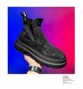 Men's Black Chelsea Ankle Boots: 2025 British Style, Thick Sole, Height-Enhancing Workwear.