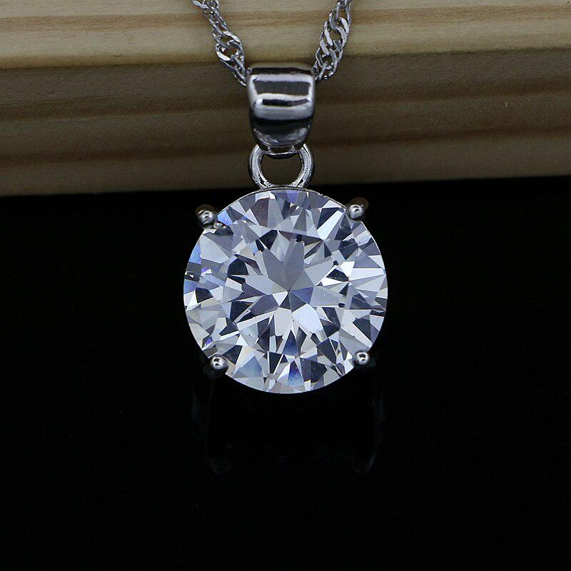 Natural aaaaa chama branco zircônia cúbica contas de prata cor conjuntos de jóias casamento para brincos femininos