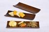 Sakai Sangyo Kaguya Plate Set of 3 Dining Table Meal Hospitality Bamboo Urushi Plate (Lacquered)
