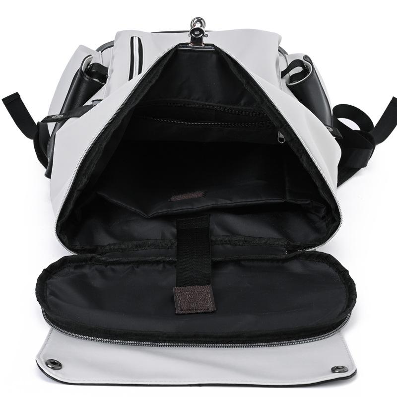 Men's Large Capacity Travel & Laptop Backpack - Trendy Fashion PU for Business & School