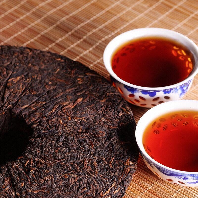 357г Чай Пуэр Спелый чай Чайный пирог с большим деревом Юньнаньский чай Пуэр Чайный пирог — фото 5