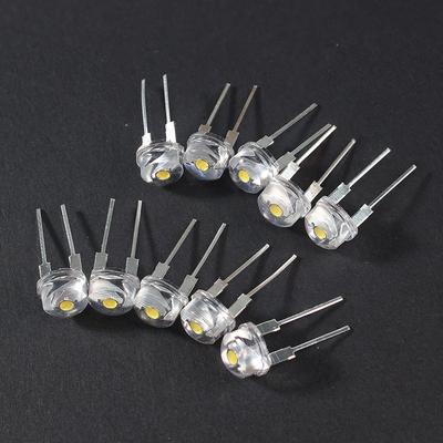 50pcs/lot 8MM LED Super Bright Straw Hat Light Emitting Diode Kit White Blue Green Red Yellow Light LED Bulbs Emitting Diode F8